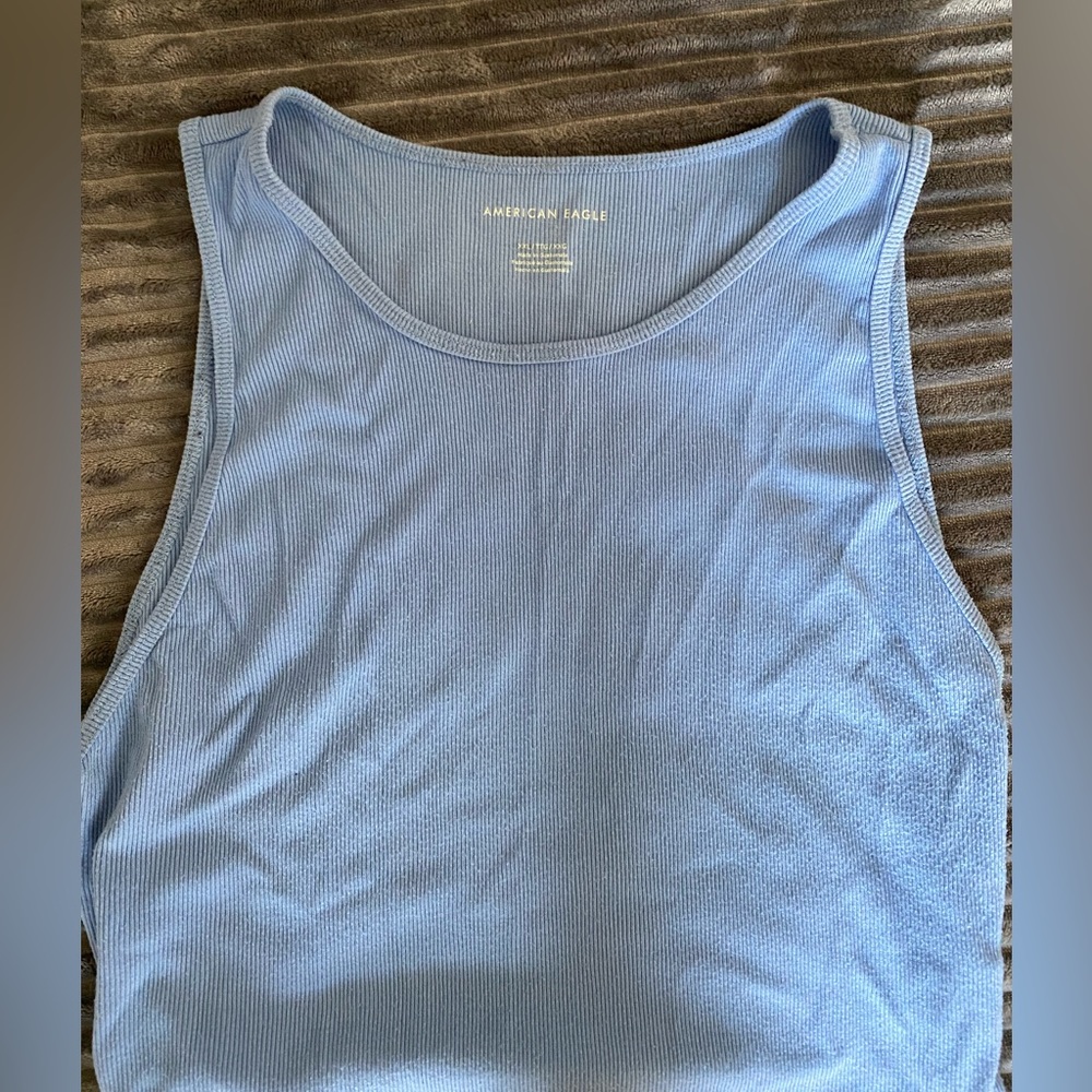 baby blue crop top AMERICAN EAGLE xxl